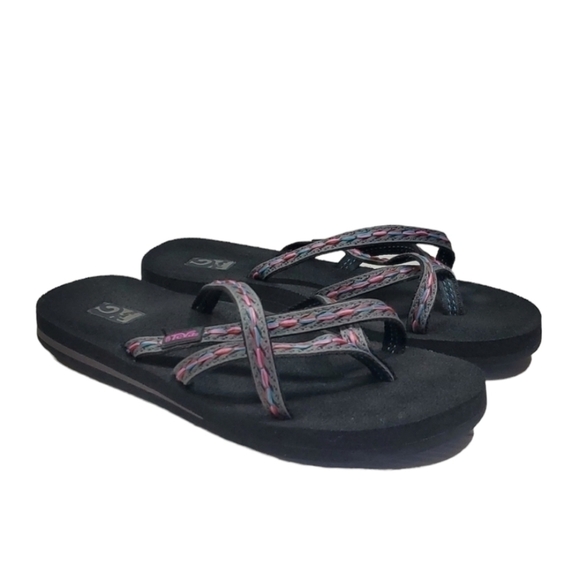 Teva Women Outdoor Comfort Sandals Flip Flop Flats shoes sz 8 - Picture 1 of 10